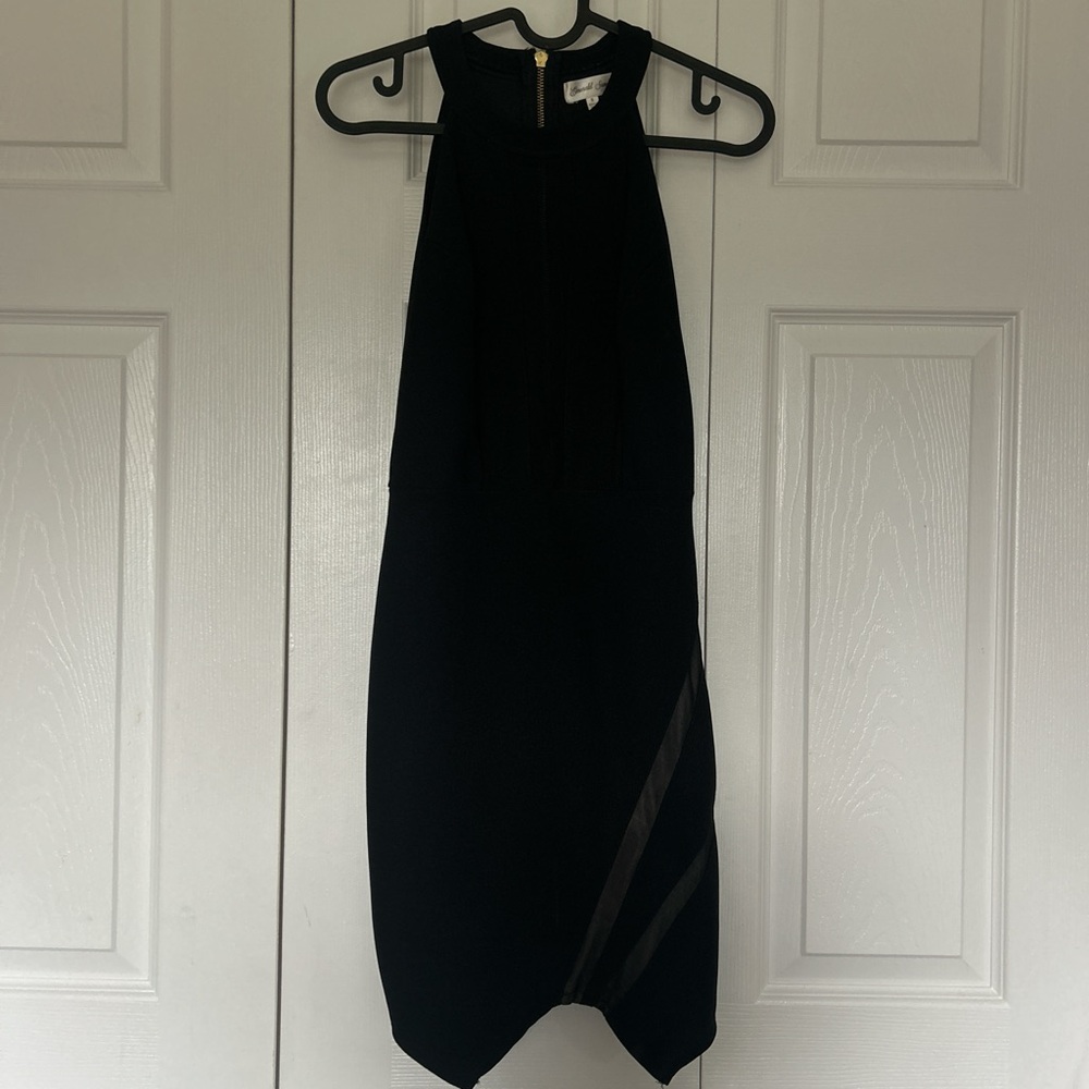 Black bodycon dress with mesh
